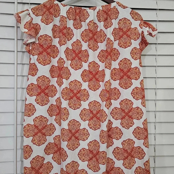 LuLaRoe Stasha Orange Ruffle Tank Size XL - Picture 5 of 8